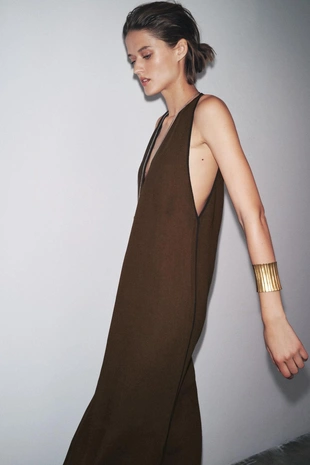 Платье миди из смесового льна — ZW COLLECTION- Заказать в России