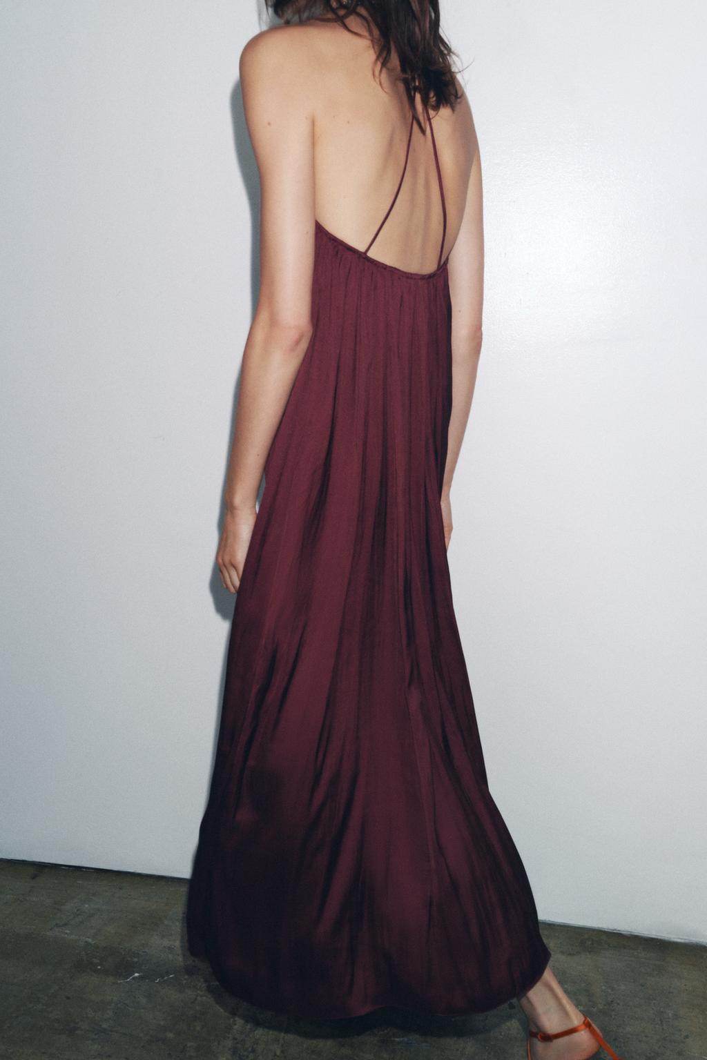 ДЛИННОЕ АТЛАСНОЕ ПЛАТЬЕ ZW COLLECTION