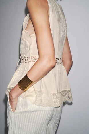 Романтичный топ с вышивкой — ZW COLLECTION- Заказать в России