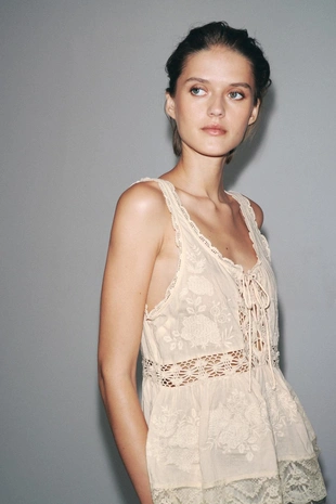 Романтичный топ с вышивкой — ZW COLLECTION- Заказать в России