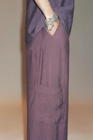 Брюки карго из струящейся ткани- Заказать в России