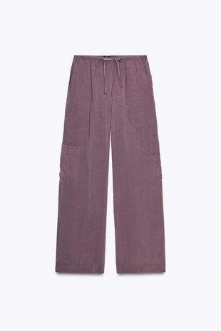 Брюки карго из струящейся ткани- Заказать в России