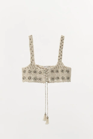 Бюстгальтер крючком с бусинами — LIMITED EDITION- Заказать в России