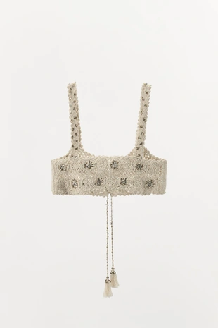 Бюстгальтер крючком с бусинами — LIMITED EDITION- Заказать в России