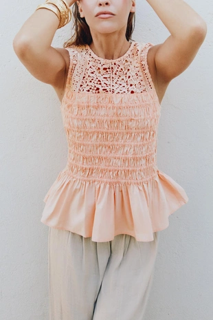 Топ с резинками и орюшами- Заказать в России