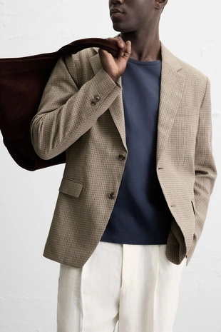 Блейзер с узором «гусиная лапка»- Заказать в России