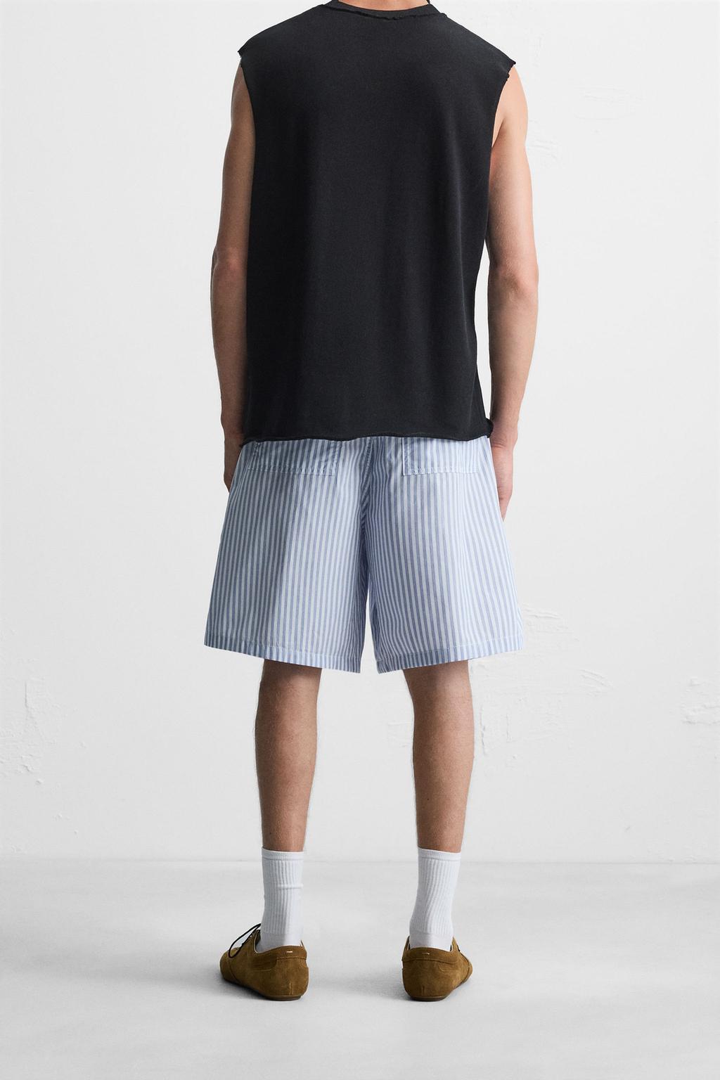 ШОРТЫ RELAXED FIT В ПОЛОСКУ