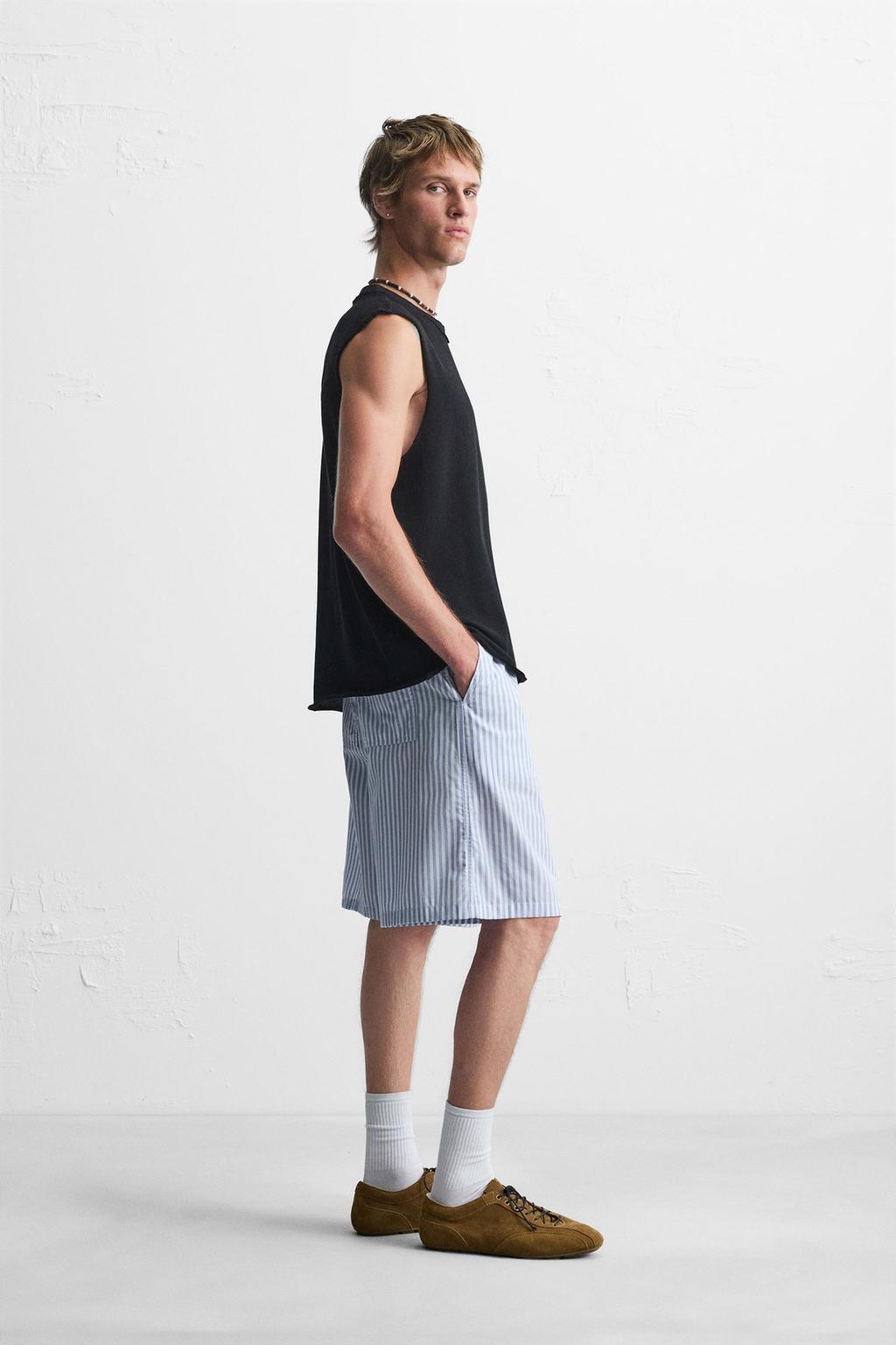 ШОРТЫ RELAXED FIT В ПОЛОСКУ