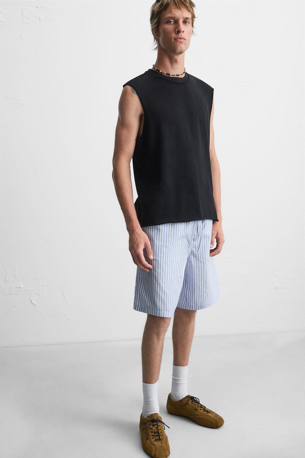 ШОРТЫ RELAXED FIT В ПОЛОСКУ