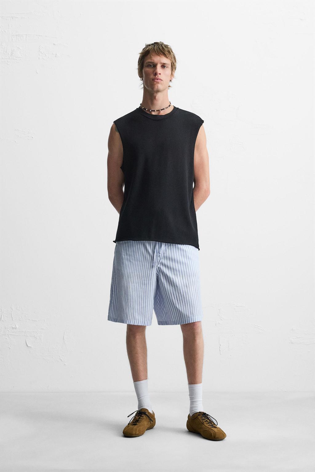 ШОРТЫ RELAXED FIT В ПОЛОСКУ