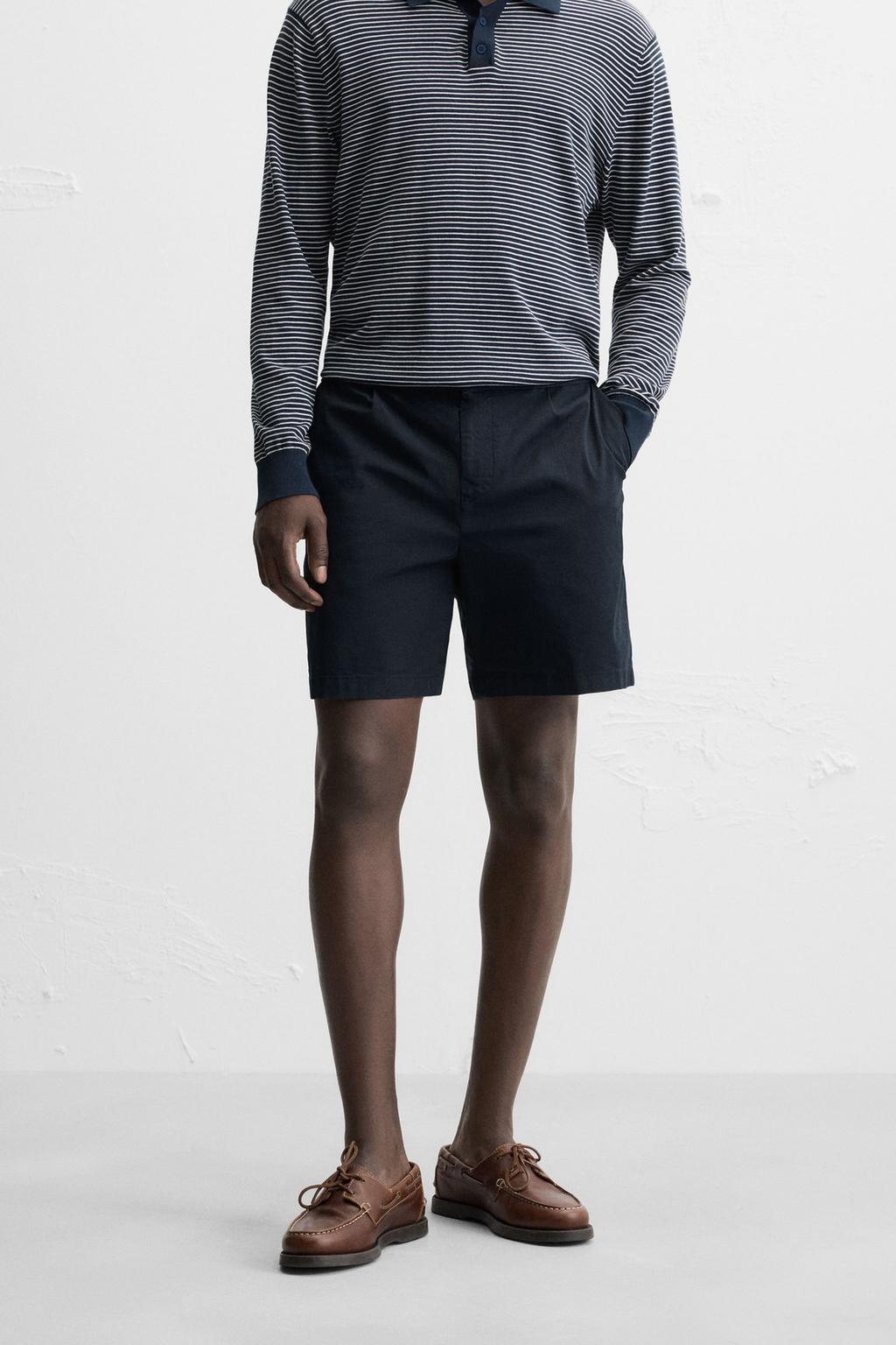 ШОРТЫ REGULAR FIT СО СКЛАДКАМИ