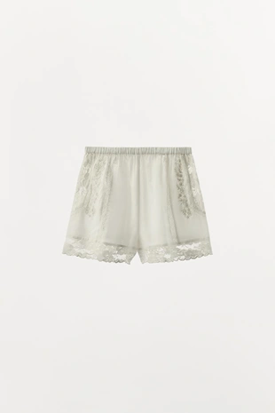 Шорты с кружевом и вышивкой, лимитированная серия- Заказать в России