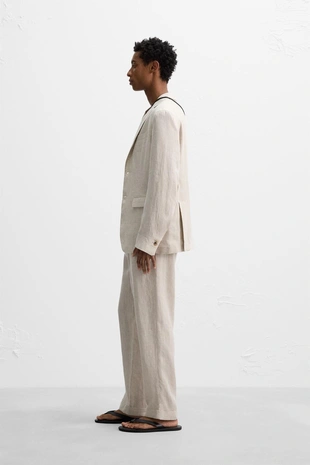 Костюмные брюки из 100% льна- Заказать в России