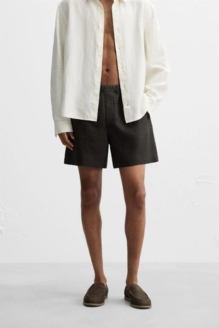 Шорты из 100% льна- Заказать в России