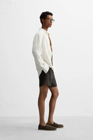 Шорты из 100% льна- Заказать в России