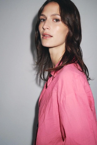 Рубашка из жатой ткани с пуговицами — ZW COLLECTION- Заказать в России