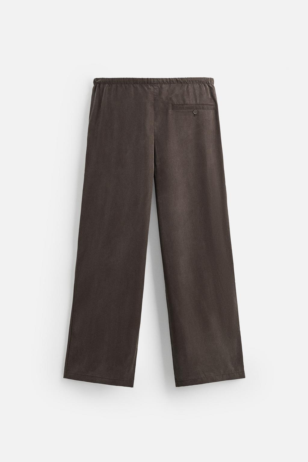 БРЮКИ RELAXED FIT ИЗ СТРУЯЩЕЙСЯ ТКАНИ