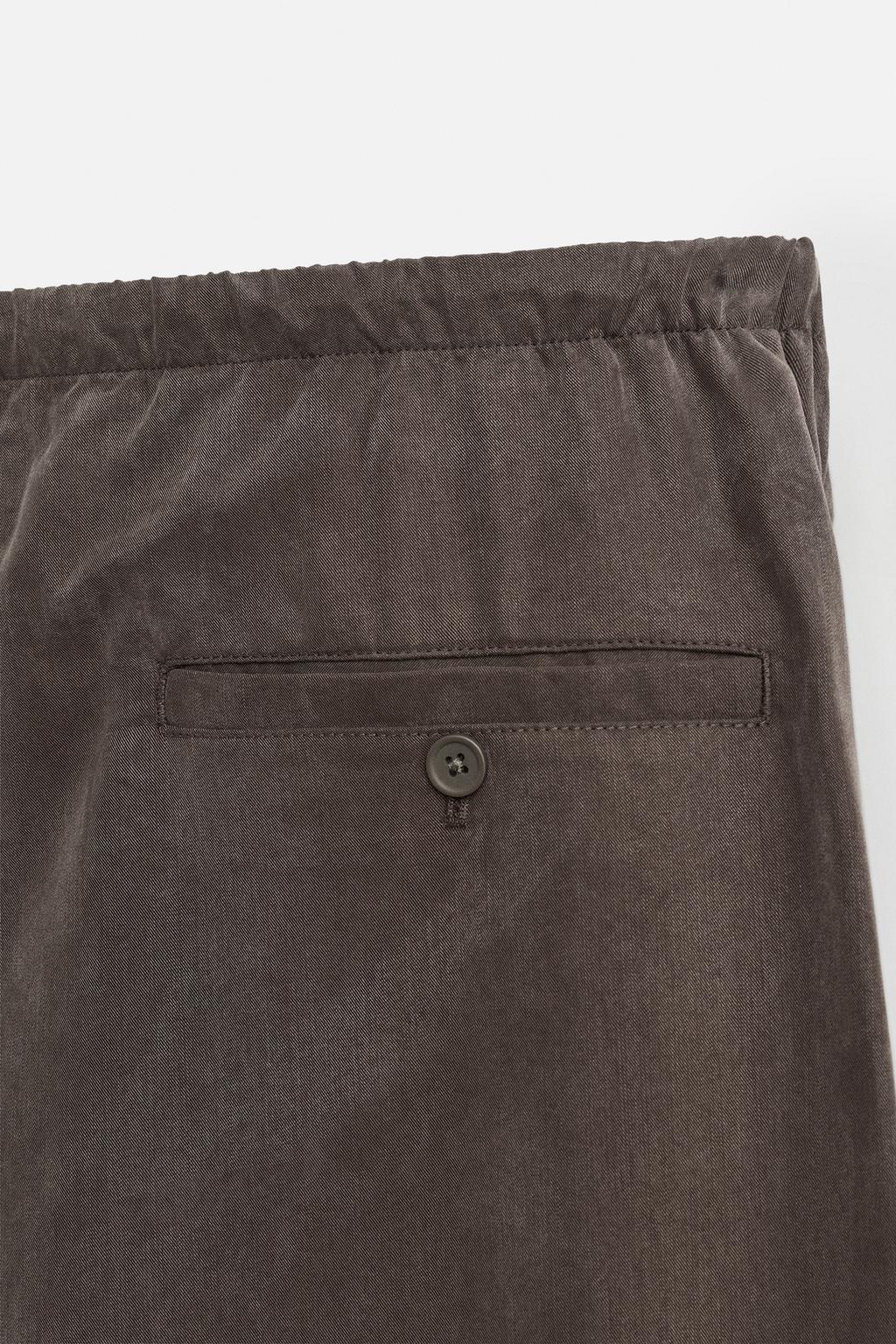 БРЮКИ RELAXED FIT ИЗ СТРУЯЩЕЙСЯ ТКАНИ