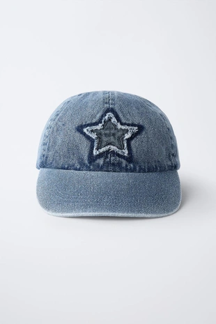 Джинсовая кепка с вышивкой «звезда»- Заказать в России