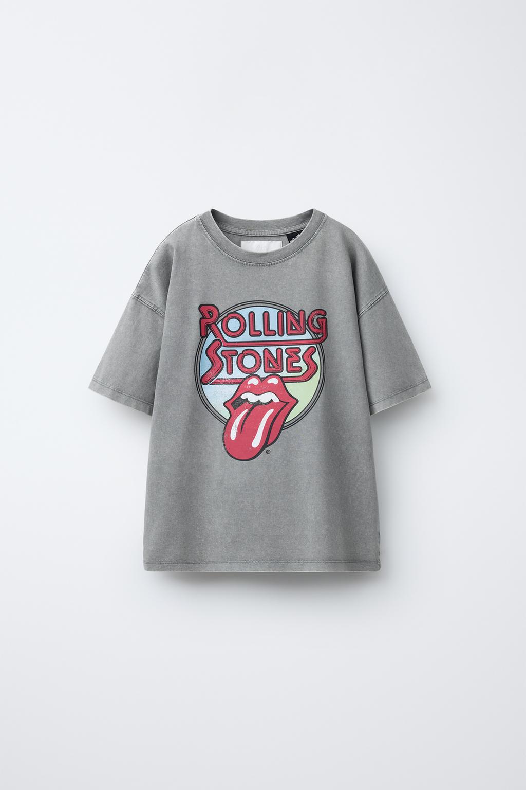 ФУТБОЛКА С ЭФФЕКТОМ СТИРКИ ROLLING STONES ©