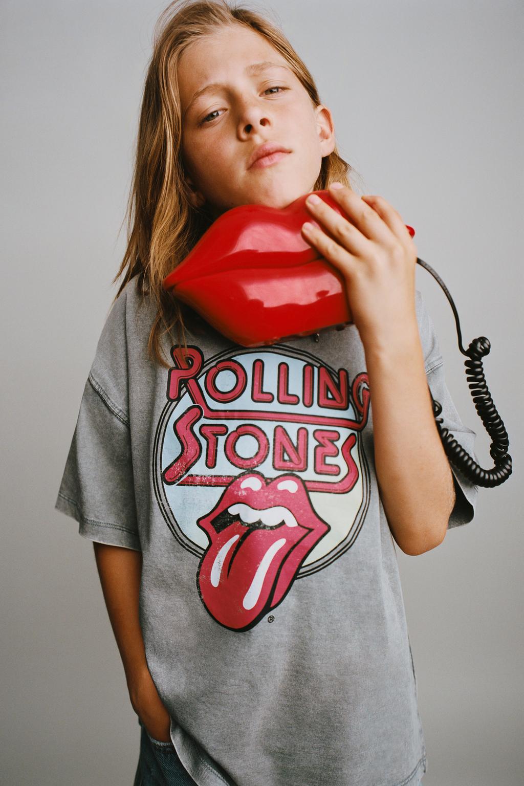 ФУТБОЛКА С ЭФФЕКТОМ СТИРКИ ROLLING STONES ©