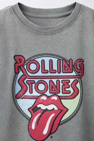 Футболка с эффектом стирки ROLLING STONES ©- Заказать в России