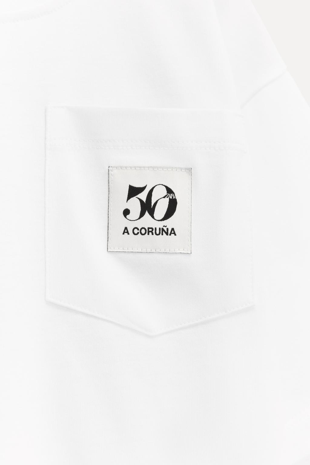 6-14 ЛЕТ/ ФУТБОЛКА С КАРМАНОМ И ЭТИКЕТКОЙ 50TH ANNIVERSARY