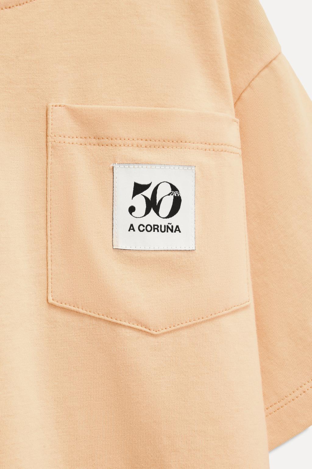 6-14 ЛЕТ/ ФУТБОЛКА С КАРМАНОМ И ЭТИКЕТКОЙ 50TH ANNIVERSARY
