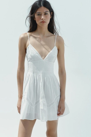 Короткое платье с вышивкой- Заказать в России