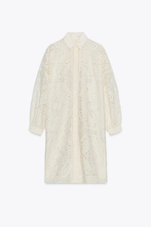 Платье-рубашка с вышивкой — ZW COLLECTION- Заказать в России