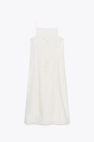 Платье с вышивкой из льна — ZW COLLECTION- Заказать в России