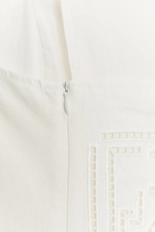 Платье с вышивкой из льна — ZW COLLECTION- Заказать в России