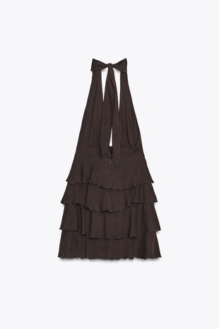 Короткое платье с оборами из марли- Заказать в России