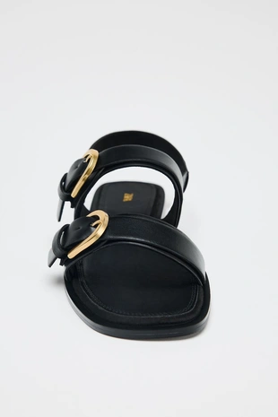 Сандалии с двойной пряжкой- Заказать в России