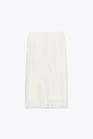 Юбка с перфорированной вышивкой ZW COLLECTION- Заказать в России