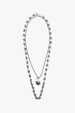 Набор из двух ожерелий с элементами и бутылкой- Заказать в России