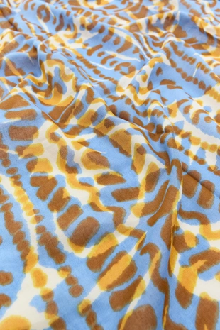 Хлопковый шарф с принтом- Заказать в России