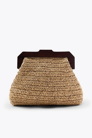 Сумка из рафии с вышивкой в виде рыбок- Заказать в России