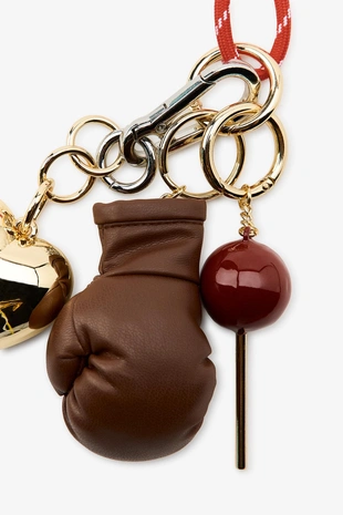 Брелок для ключей с подвесками в форме сердца и перчатки- Заказать в России