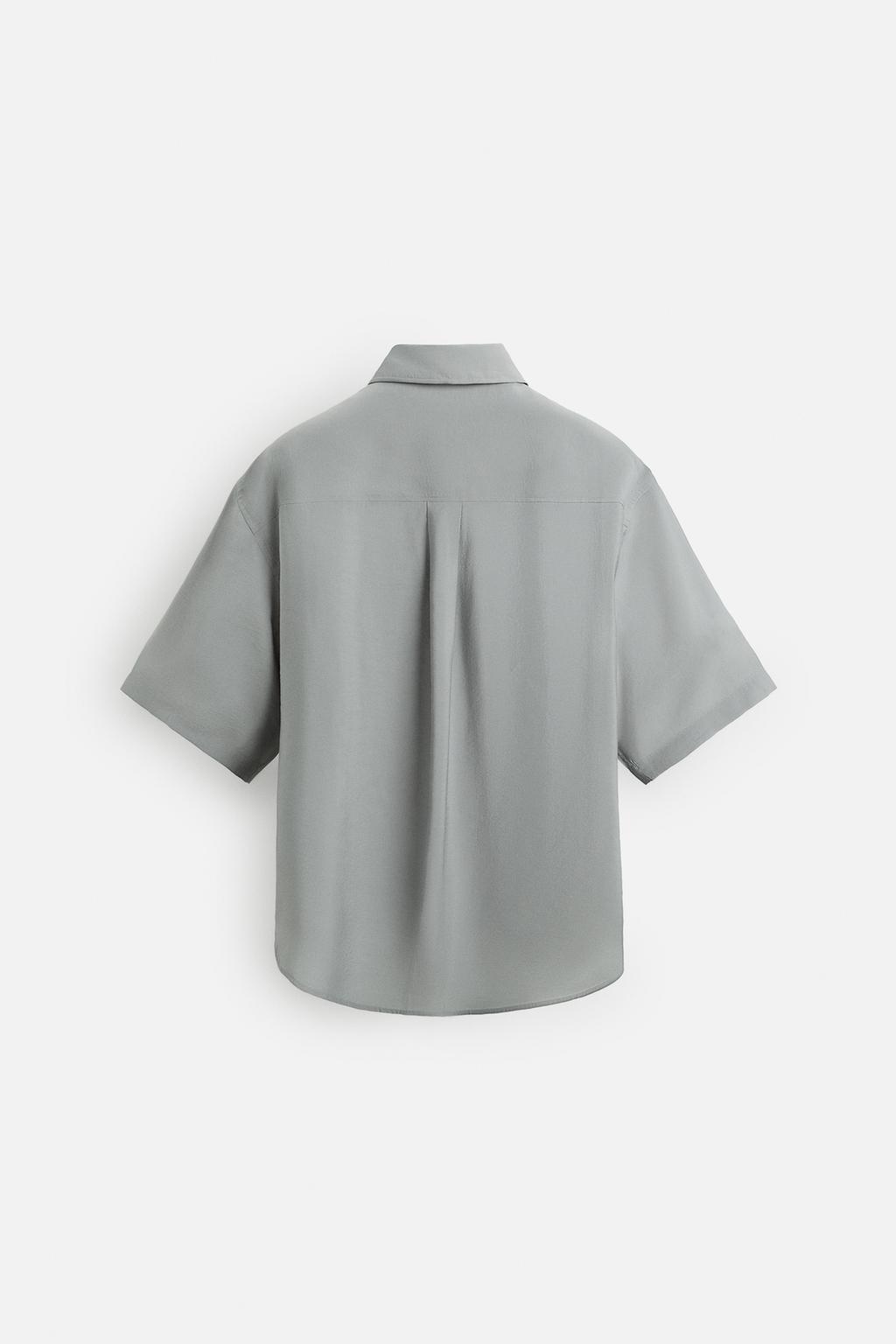 РУБАШКА RELAXED FIT ИЗ СТРУЯЩЕЙСЯ ТКАНИ