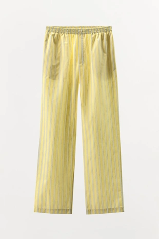 Полосатые брюки в пижамном стиле- Заказать в России