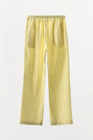 Полосатые брюки в пижамном стиле- Заказать в России