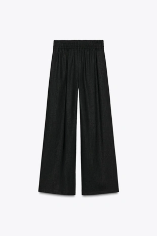 Широкие брюки из льна- Заказать в России