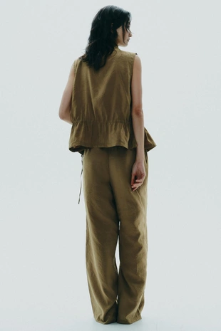 Брюки-палаццо из струящейся ткани- Заказать в России