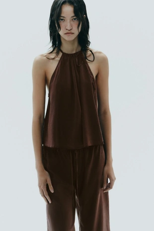 Купить Zara Укороченные брюки из струящейся ткани