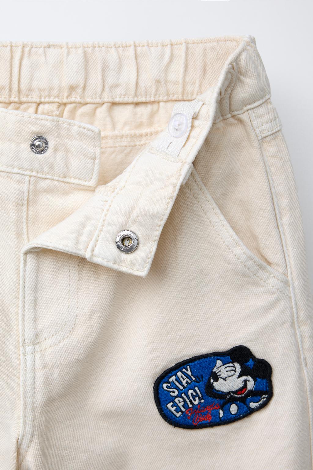 БРЮКИ BAGGY ИЗ ТВИЛА С НАШИВКАМИ MICKEY MOUSE © DISNEY