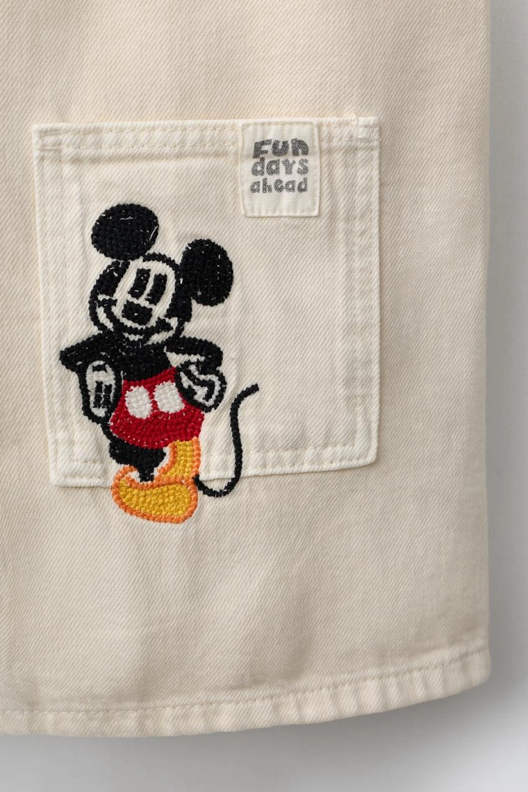 Короткий комбинезон из твила с вышивкой mickey mouse © disney