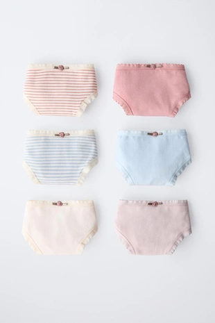 6–14 лет/ набор из шести трусов с цветочным принтом- Заказать в России