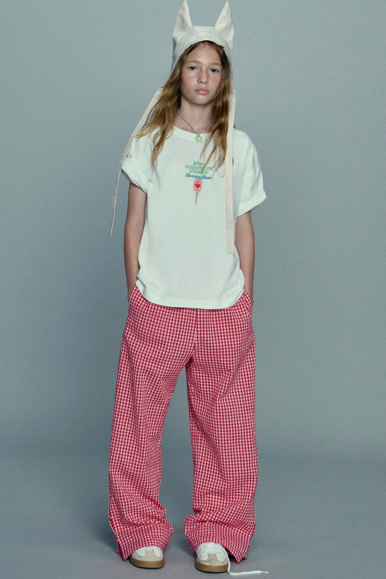 Брюки в клетку gingham