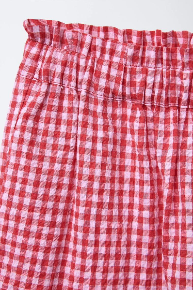 Брюки в клетку gingham